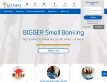 Tablet Screenshot of farmersbankgroup.com